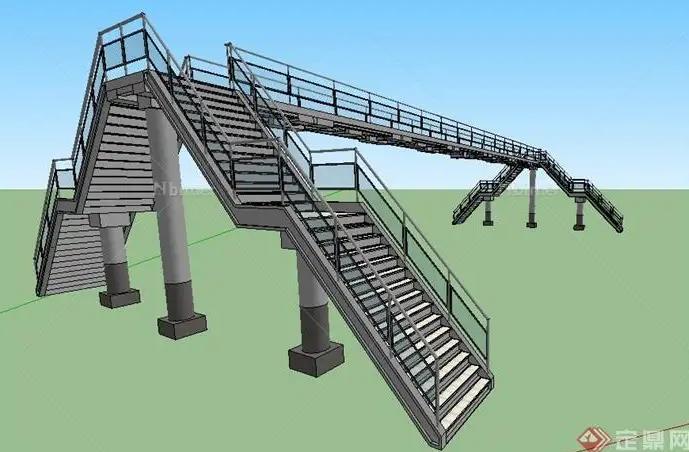 钢结构人行桥结构图